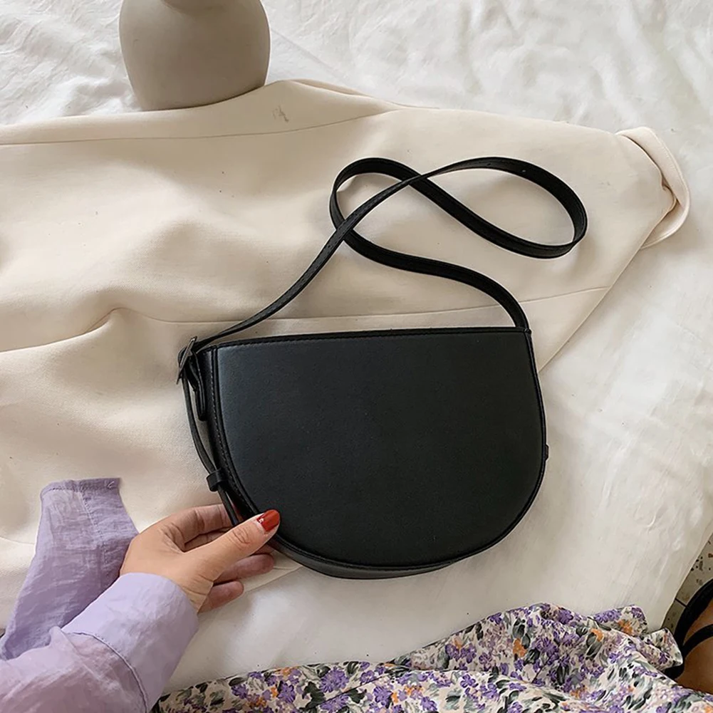 Women Crossbody Saddle Bag Female Classic Texture Delicate Design Chic Semicircle Daily PU Lady Shoulder Handbags
Women Crossbody Saddle Bag Female Classic Texture Delicate Design Chic Semicircle Daily PU Lady Shoulder Handbags