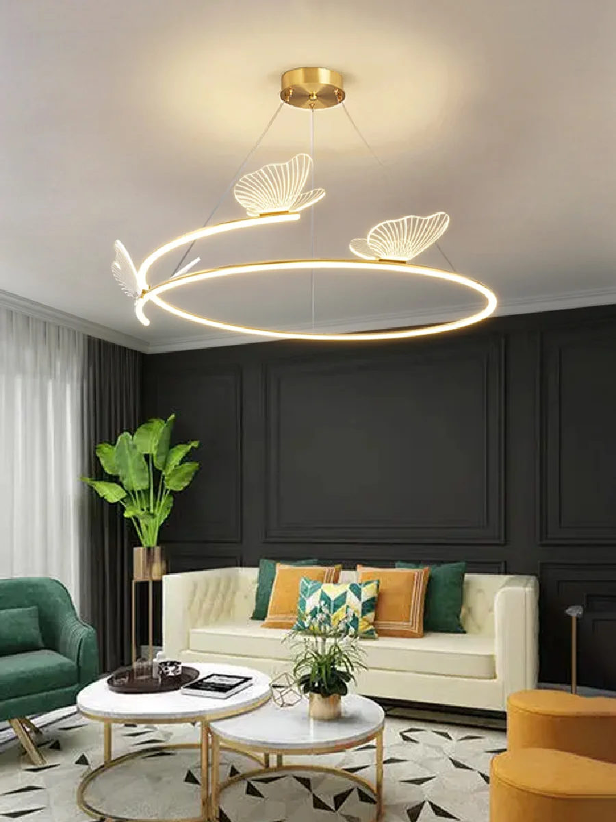 Butterfly circle chandelier modern minimalist atmosphere light luxury living room bedroom creative personality lamps
Butterfly circle chandelier modern minimalist atmosphere light luxury living room bedroom creative personality lamps
