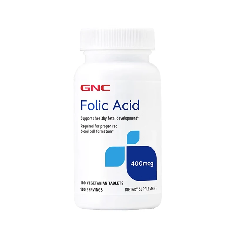 

1 Bottle Folic Acid Tablets 400mcg Dietary Supplement Early Pregnancy Preparation Protecting Health Pregnant Women Babies