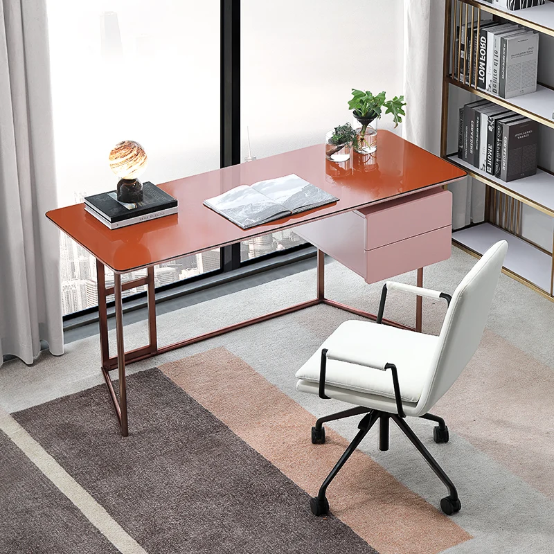 Light luxury desk modern simple tempered glass desk home study desk Girl Bedroom computer desk
Light luxury desk modern simple tempered glass desk home study desk Girl Bedroom computer desk