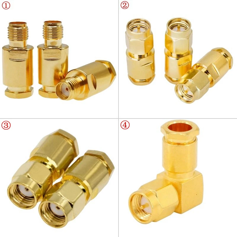 2-10Pcs SMA Male Female Connector RPSMA Male Clamp Solder for RG58 RG142 LMR195 RG400 Cable Fast Delivery RF Brass Gold Plated
2-10Pcs SMA Male Female Connector RPSMA Male Clamp Solder for RG58 RG142 LMR195 RG400 Cable Fast Delivery RF Brass Gold Plated