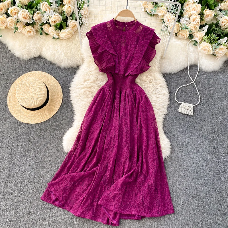 2021 Patchwork lace Sleeveless party full dress summer Vintage Turtleneck Elastic waist slim solid club evening long dress
2021 Patchwork lace Sleeveless party full dress summer Vintage Turtleneck Elastic waist slim solid club evening long dress
