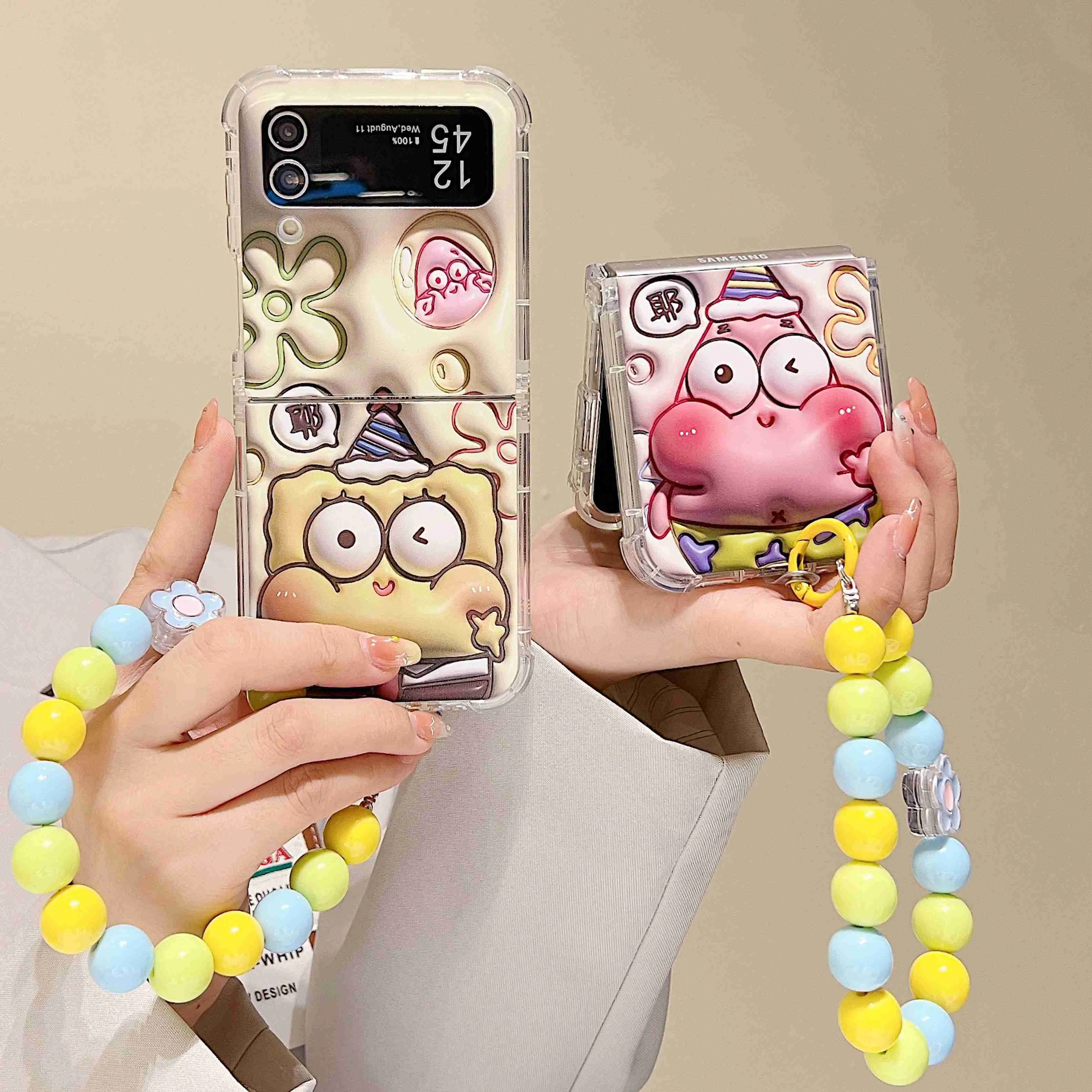 Spongebobs Patricks Stars with bracelet Phone Case for Samsung Galaxy Z Flip 3 Hard PC Back for Z Flip 4 Case Protective Shell
Spongebobs Patricks Stars with bracelet Phone Case for Samsung Galaxy Z Flip 3 Hard PC Back for Z Flip 4 Case Protective Shell