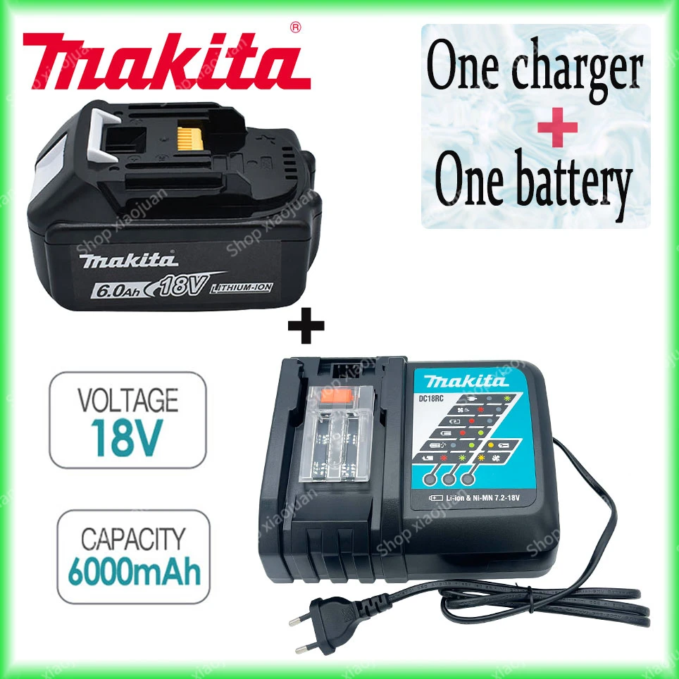 Makita 100% original 18V Makita 6000mAh lithium-ion rechargeable power tool 18V replacement battery BL1860 BL1830 BL1850 BL1860B
Makita 100% original 18V Makita 6000mAh lithium-ion rechargeable power tool 18V replacement battery BL1860 BL1830 BL1850 BL1860B