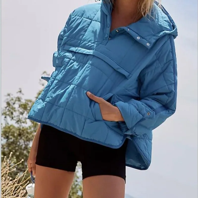 2023 Autumn and Winter Solid Color Hooded Cotton Jacket Foldable Pullover Pocket Long-sleeved Jacket Women's Cotton Jacket
2023 Autumn and Winter Solid Color Hooded Cotton Jacket Foldable Pullover Pocket Long-sleeved Jacket Women's Cotton Jacket