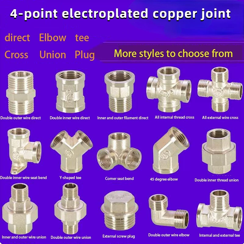 1/2 "Гальваническое медное соединение, цветное колено из нержавеющей стали, прямое четырехстороннее соединение, внутренняя и внешняя провол...
1/2 "Гальваническое медное соединение, цветное колено из нержавеющей стали, прямое четырехстороннее соединение, внутренняя и внешняя провол...