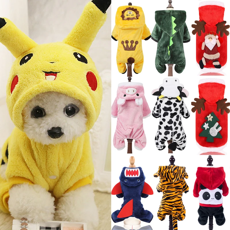 

Pet Dog Clothes Winter Soft Fleece Dogs Hoodies Pet Clothes for Small Dogs Puppy Cats Chihuahua Yorkshire Pets Christmas Costume