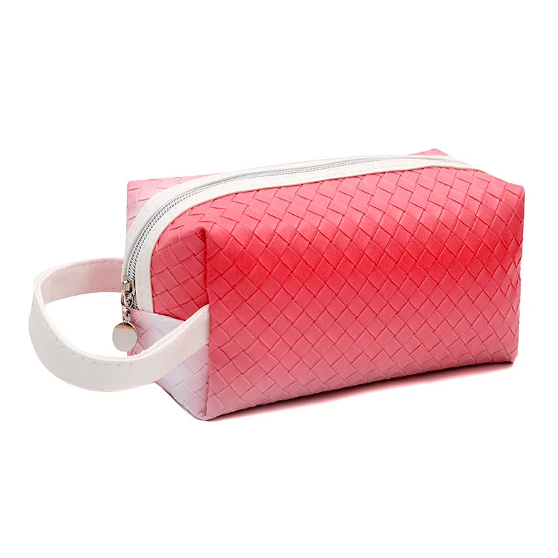 New arrival women high quality color gradient woven pattern makeup storage organizer pouch PU leather woven cosmetic bag
New arrival women high quality color gradient woven pattern makeup storage organizer pouch PU leather woven cosmetic bag
