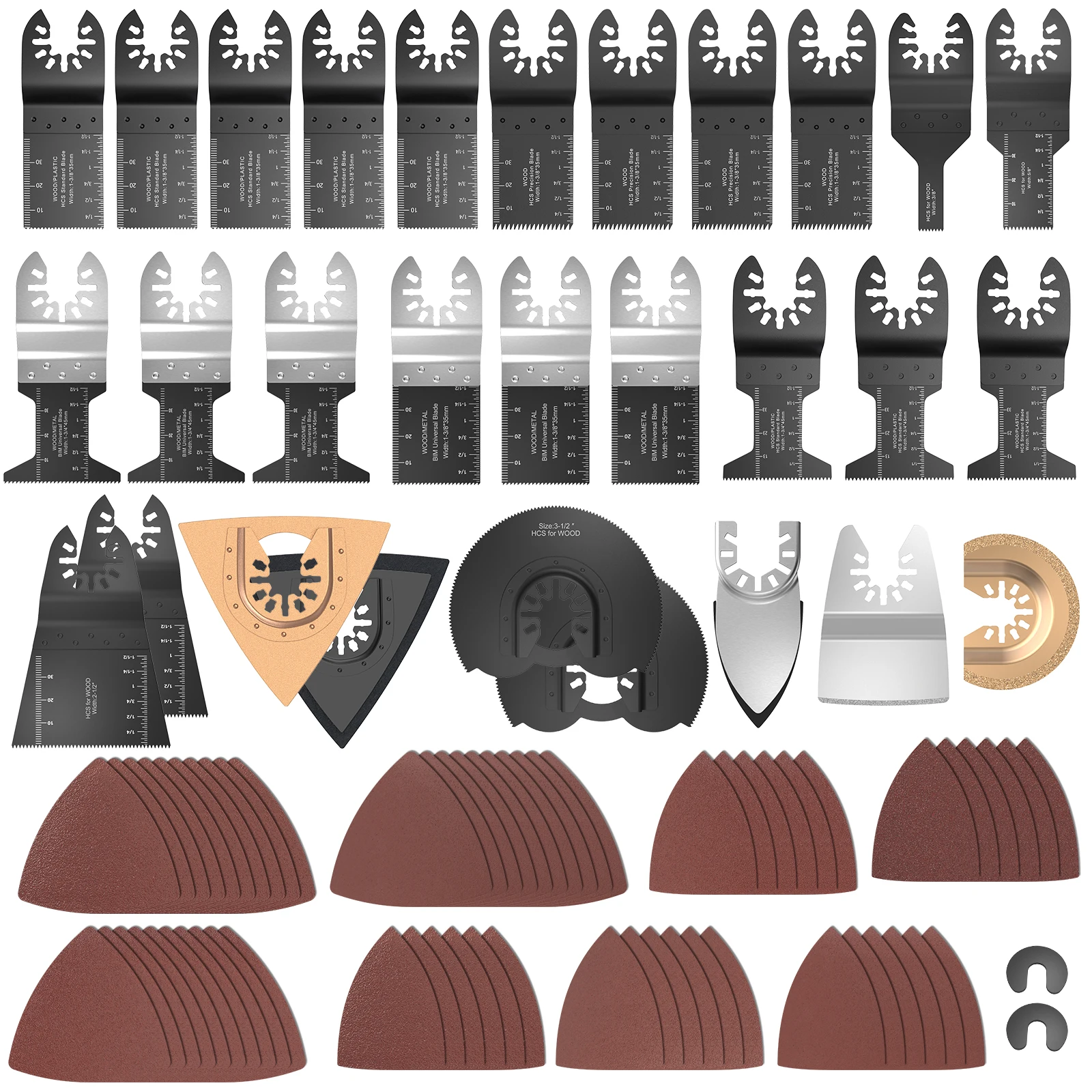 Oscillating Saw Blade Multi tool Saw Blades High Precision Renovator Tools HCS Saw Blades with Sand Paper for Wood Tile Cutting
Oscillating Saw Blade Multi tool Saw Blades High Precision Renovator Tools HCS Saw Blades with Sand Paper for Wood Tile Cutting