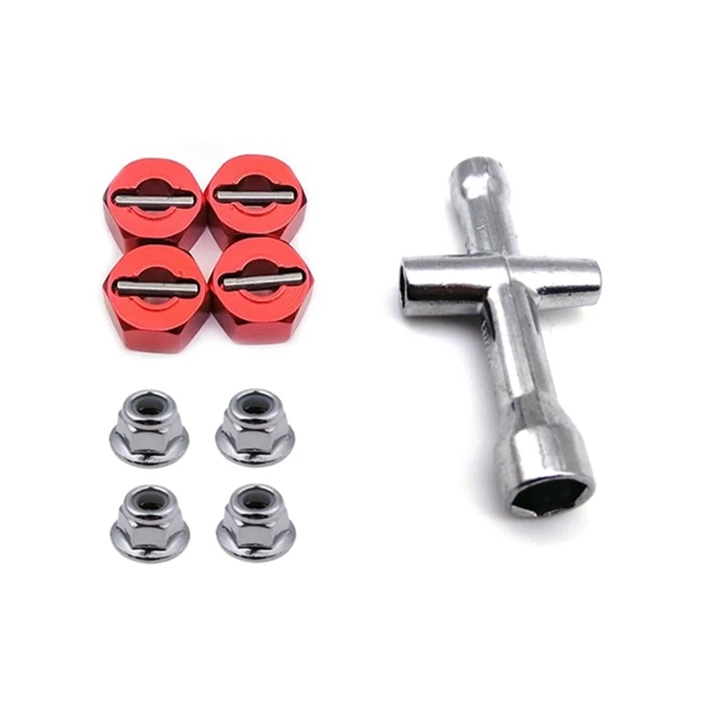 Metal 12Mm Wheel Hex Adapter 7Mm Thickness M4 Flanged Lock Nut Cross Wrench For Traxxas 1/10 Stampede Slash 4X4 RC Car
Metal 12Mm Wheel Hex Adapter 7Mm Thickness M4 Flanged Lock Nut Cross Wrench For Traxxas 1/10 Stampede Slash 4X4 RC Car