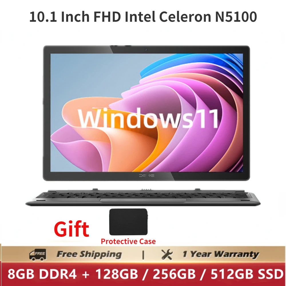 Планшет Windows 11 2 в 1, офисный бизнес-компьютер, 10,1 дюймов FHD Intel Celeron N5100 8 Гб DDR4 512 ГБ SSD HDMI USB3.0 двойная камера 
Планшет Windows 11 2 в 1, офисный бизнес-компьютер, 10,1 дюймов FHD Intel Celeron N5100 8 Гб DDR4 512 ГБ SSD HDMI USB3.0 двойная камера