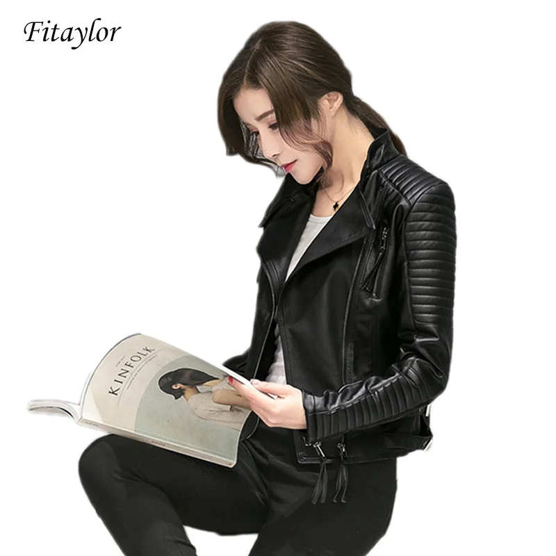 Women Spring Autumn PU Leather Jacket Casual Slim Soft Moto Jacket Biker Faux Leather Jacket Women
Women Spring Autumn PU Leather Jacket Casual Slim Soft Moto Jacket Biker Faux Leather Jacket Women