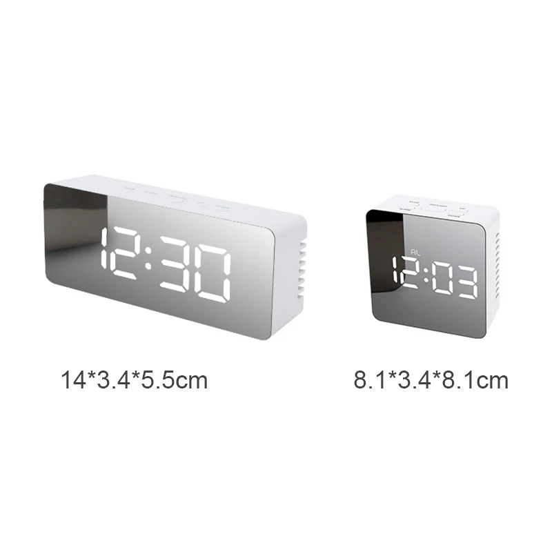 Mirror Led Digital Clock Home Electronic Table Clock Desktop Makeup Mirror Alarm Clock Temperature Multifunctional Black/white
Mirror Led Digital Clock Home Electronic Table Clock Desktop Makeup Mirror Alarm Clock Temperature Multifunctional Black/white
