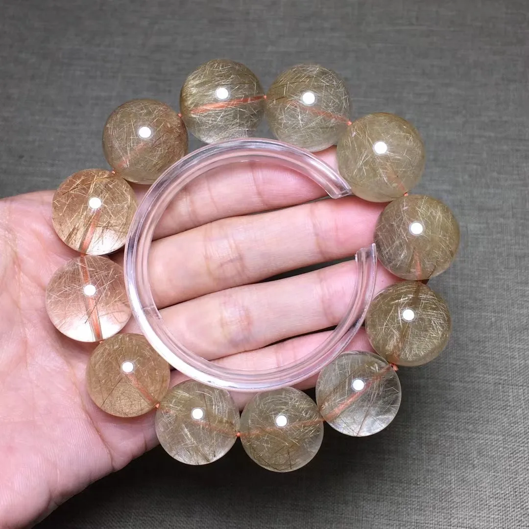 20mm Natural Gold Hair Rutilated Quartz Bracelet For Women Men Beauty Gift Crystal Round Beads Gemstone Strands Jewelry AAAAA
20mm Natural Gold Hair Rutilated Quartz Bracelet For Women Men Beauty Gift Crystal Round Beads Gemstone Strands Jewelry AAAAA