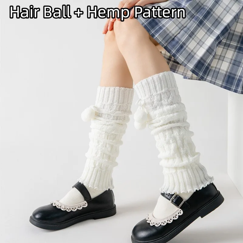 

Autumn And Winter Women Girls Legs Warmers Lolita Jk Knitted Globe Socks Sleeve Gothic Punk Y2k High Boot Stockings New 2023