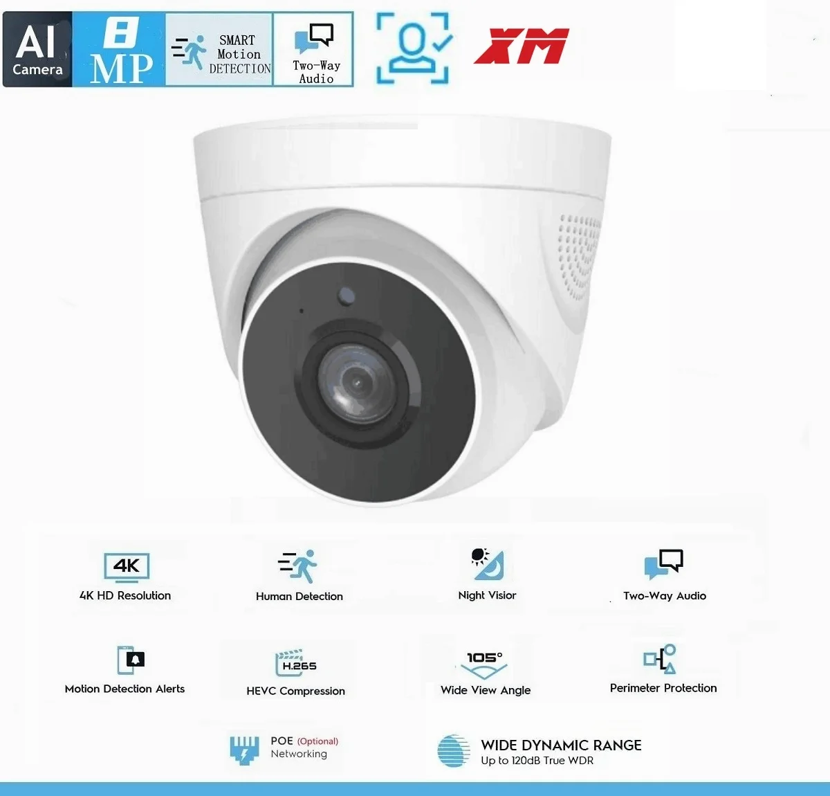 Купольная умная аудиокамера Poe -way Security Two Xmeye, внутренняя камера, обнаружение камеры, Сигнализация Движения
Купольная умная аудиокамера Poe -way Security Two Xmeye, внутренняя камера, обнаружение камеры, Сигнализация Движения