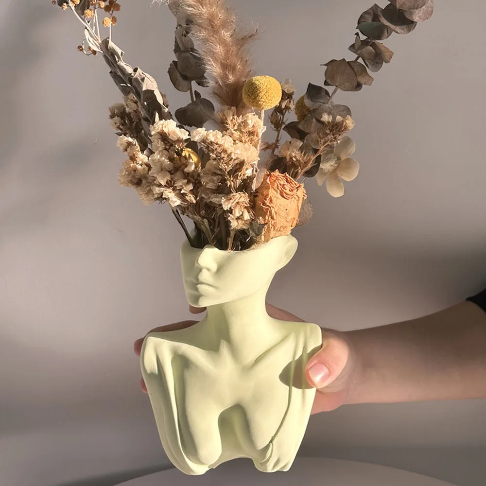 DIY Nordic Human Body Flowerpot Silicone Mold Handmade Jewelry Craft Ornament Vase Plaster Epoxy Resin Concrete Pen Holder Molds
DIY Nordic Human Body Flowerpot Silicone Mold Handmade Jewelry Craft Ornament Vase Plaster Epoxy Resin Concrete Pen Holder Molds