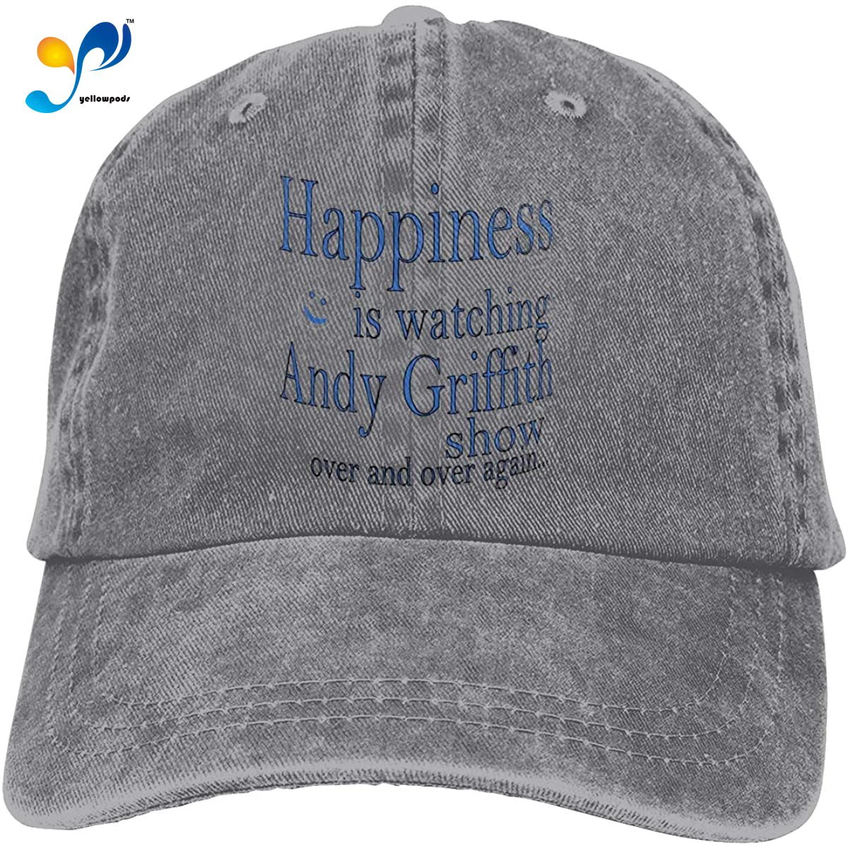

Happiness Is Watching Andy Griffith Unisex Basic Casquette Hat Vintage Adjustable Hip Hop Baseball Caps Trucker Hat Black