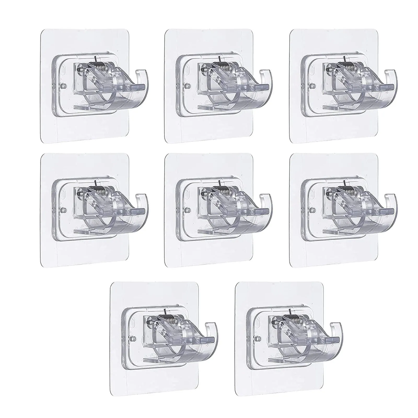 Wall Clips for Indoor Curtain Rod Bracket No Drilling 8 Pcs Self Adhesive White Sticky Wall Hooks For Nail Bracket Holder Hanger 
Wall Clips for Indoor Curtain Rod Bracket No Drilling 8 Pcs Self Adhesive White Sticky Wall Hooks For Nail Bracket Holder Hanger