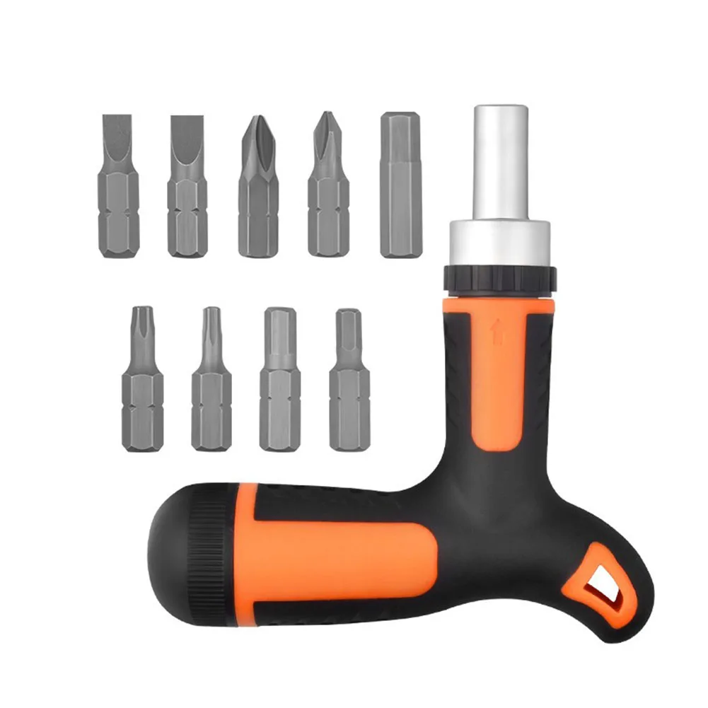 1SET Ratchet Screwdriver T Handle Cross Groove Screw Bits Tool Dual Purpose With 8pcs Screwdriver Bits
1SET Ratchet Screwdriver T Handle Cross Groove Screw Bits Tool Dual Purpose With 8pcs Screwdriver Bits