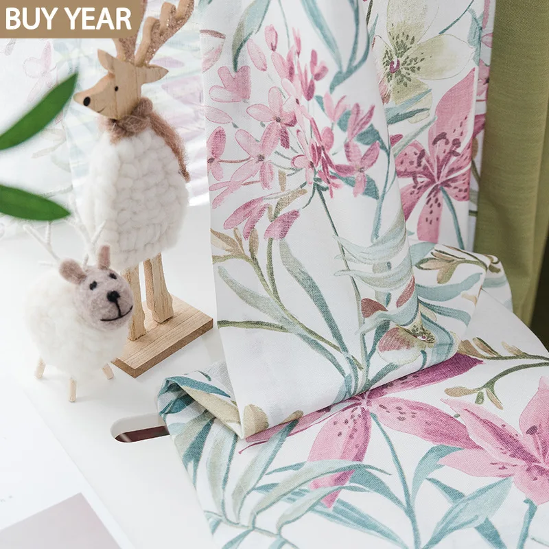 American Curtains for Living dininng Room Bedroom Kitchen Curtain Pastoral Printing Curtains Tulle French Window semi-shading
American Curtains for Living dininng Room Bedroom Kitchen Curtain Pastoral Printing Curtains Tulle French Window semi-shading