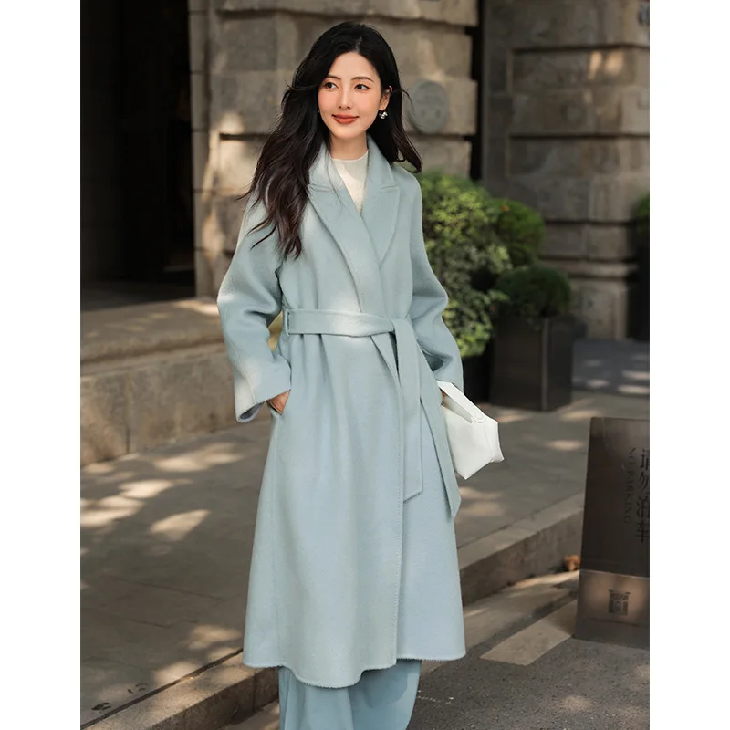 Heavyweight Camel Fleece Series 2023 Autumn/Winter Mid length Royal Sister Style Lazy Loose Woolen Women's Lace up Slim Coat
Heavyweight Camel Fleece Series 2023 Autumn/Winter Mid length Royal Sister Style Lazy Loose Woolen Women's Lace up Slim Coat