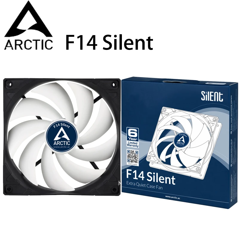 

ARCTIC F14 Silent 14cm PC Case Fan 3pin Socket 800 RPM Cooling Fan 140MM CPU Radiator Cooler Two-way instal FDB Liquid Bearing