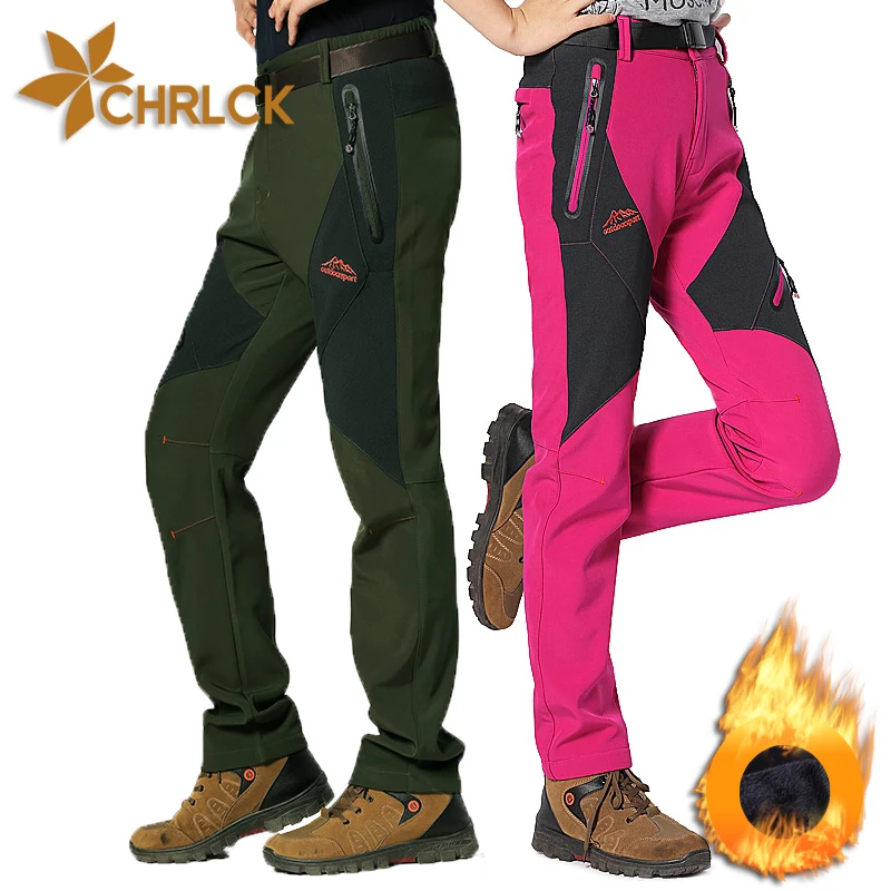 Водонепроницаемые Походные штаны CHRLCK на флисе для мужчин и женщин флисовые брюки