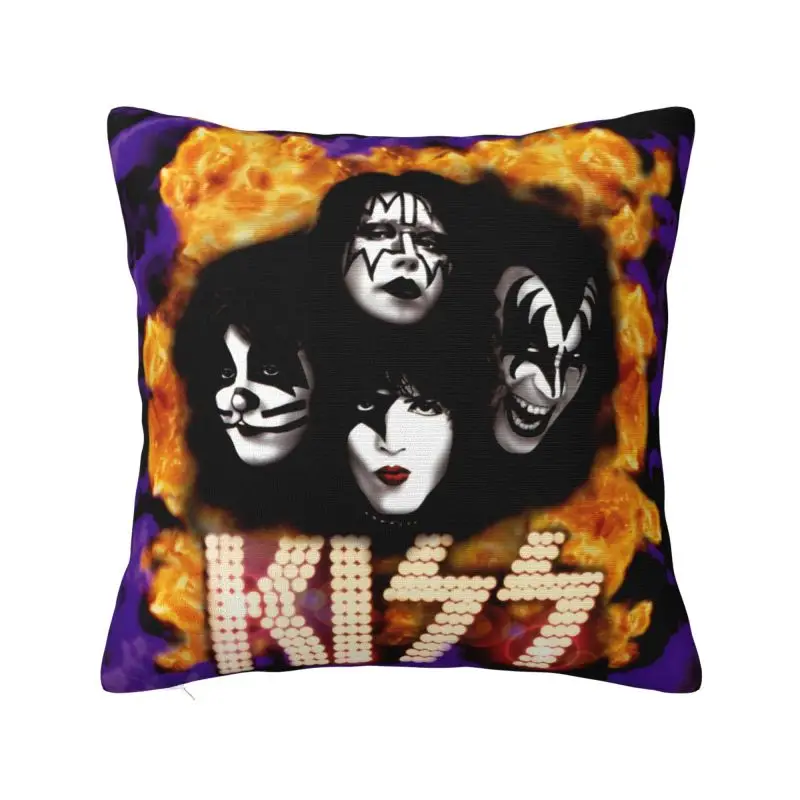 Роскошная наволочка Kiss рок-ролл на заказ великолепная металлическая для дивана