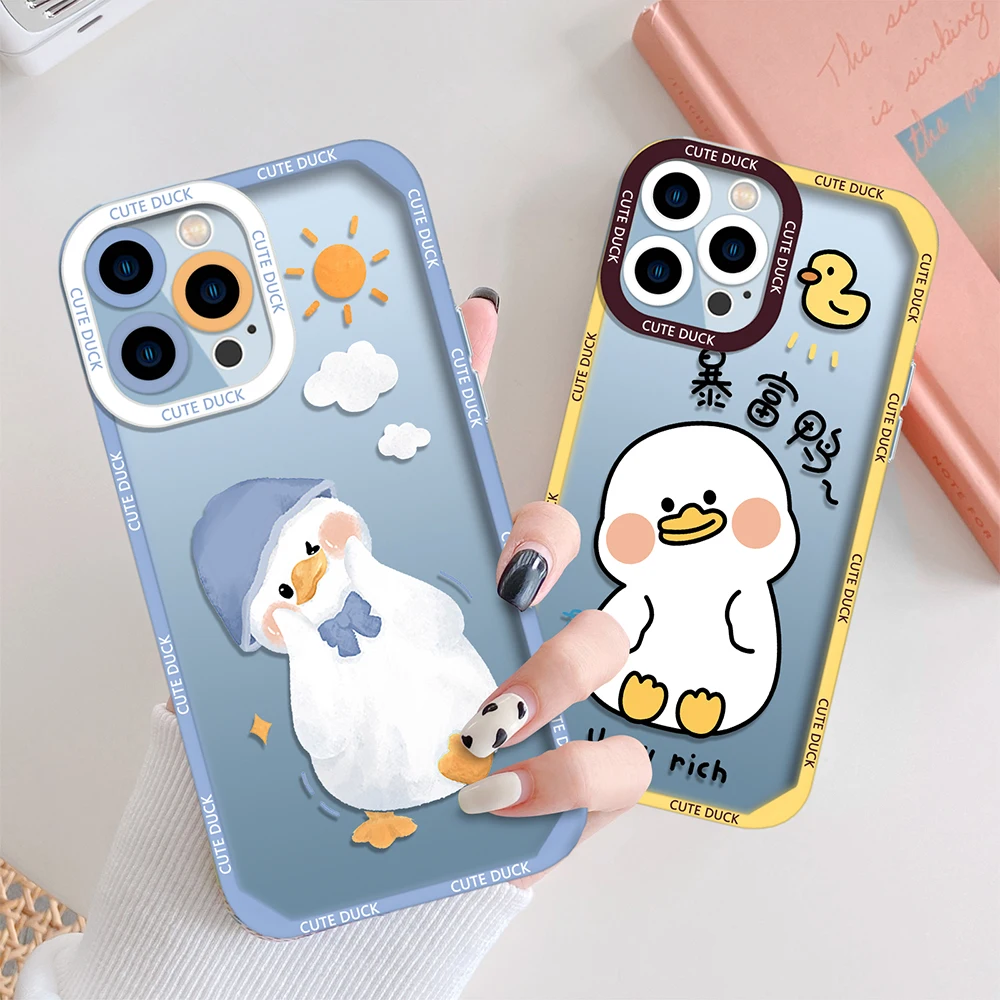 Cute Tilted Duck Cases For IPhone 13 12 Mini 11 Pro Max XS X XR 7 8 Plus SE 2020 2022 Transparent Soft TPU Protection Shell
Cute Tilted Duck Cases For IPhone 13 12 Mini 11 Pro Max XS X XR 7 8 Plus SE 2020 2022 Transparent Soft TPU Protection Shell