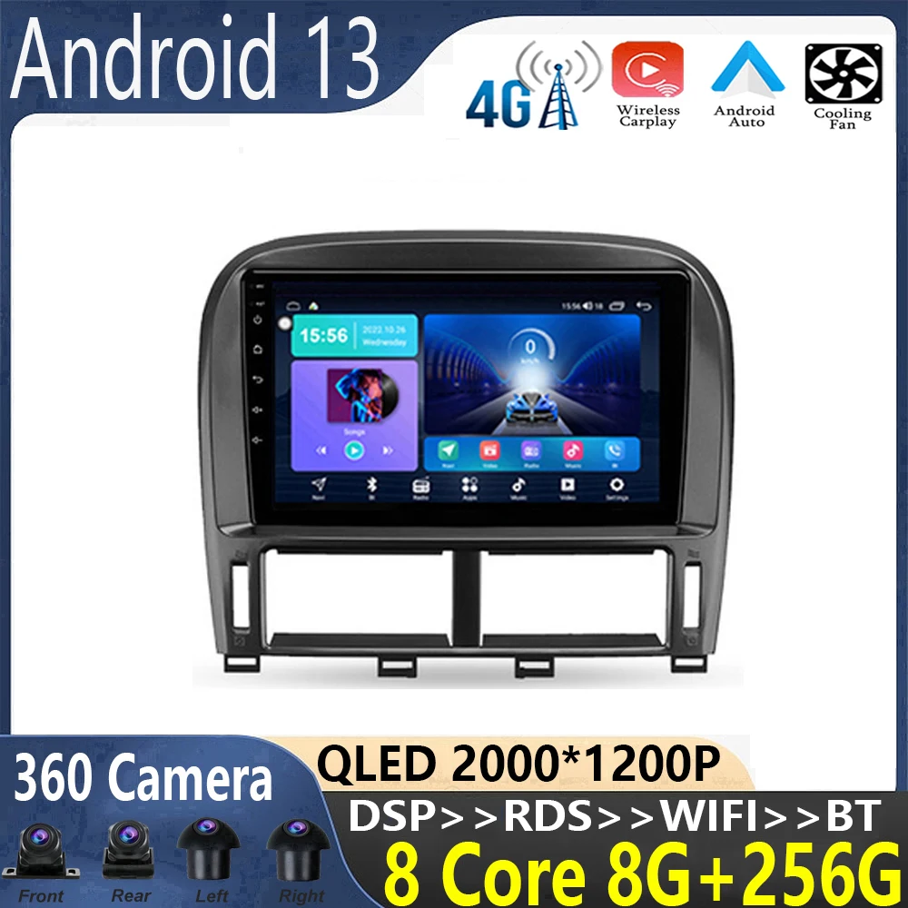 

9 inch For Lexus LS430 XF30 LS 430 2000 - 2006 android 13 Car Radio Multimedia Video Player Navigation stereo GPS No 2din auto