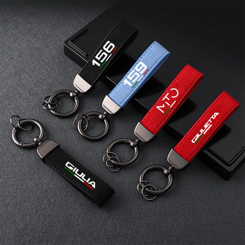 Anti-lost Car Keychain CarKeyring Key Fobs Suede Rope keychain For Alfa Romeo Sportiva Giulia Giulietta 159 156 MITO Stelvio 147
Anti-lost Car Keychain CarKeyring Key Fobs Suede Rope keychain For Alfa Romeo Sportiva Giulia Giulietta 159 156 MITO Stelvio 147