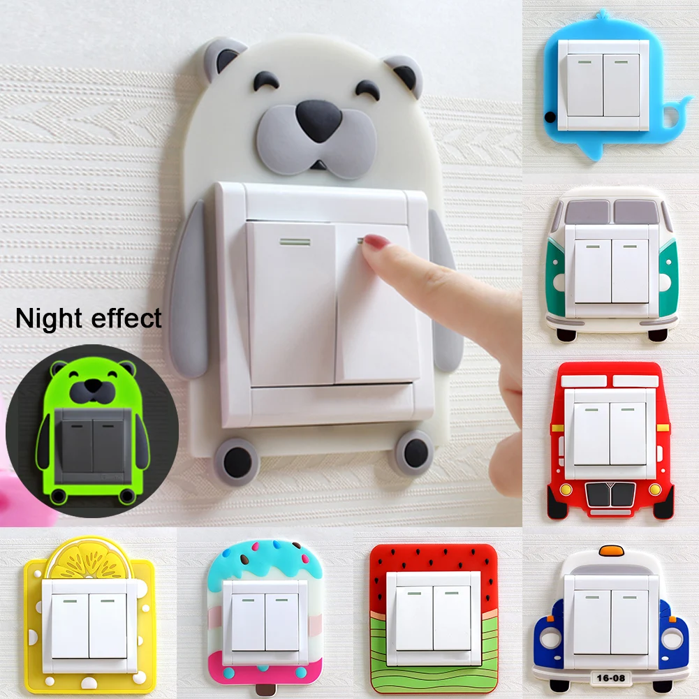 Children Bedroom Switch Stickers Home Decoration Luminous Silicone Switch Covers Kawaii Cartoon Animals Switch 3D Stickers
Children Bedroom Switch Stickers Home Decoration Luminous Silicone Switch Covers Kawaii Cartoon Animals Switch 3D Stickers