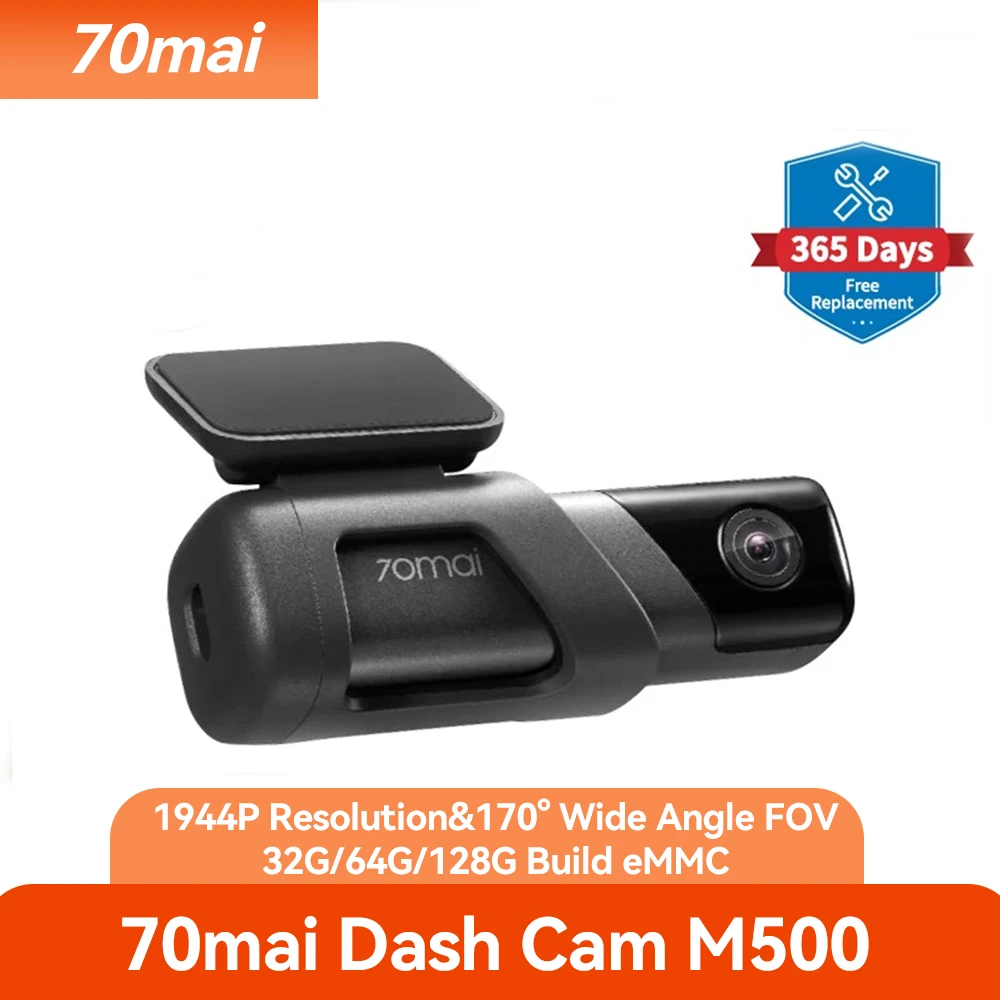 70mai Dash Cam M500 1944P 170FOV 70mai Car DVR Camera Recorder Built-in GPS ADAS 24H Parking Monitor eMMC built-in Storage
70mai Dash Cam M500 1944P 170FOV 70mai Car DVR Camera Recorder Built-in GPS ADAS 24H Parking Monitor eMMC built-in Storage