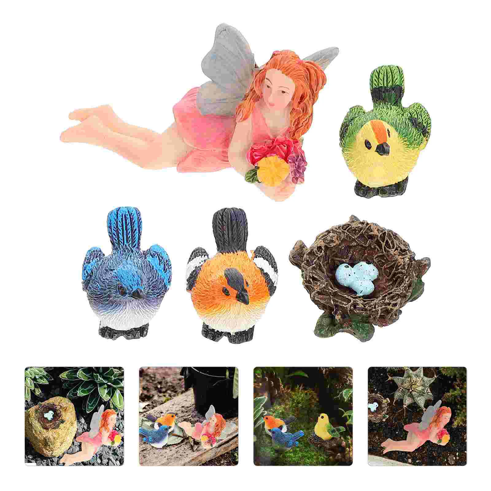 1 Set Resin Birds Micro Landscape Ornaments Bird Nest Ornaments Resin Bird Figures for Garden Yard Kids
1 Set Resin Birds Micro Landscape Ornaments Bird Nest Ornaments Resin Bird Figures for Garden Yard Kids