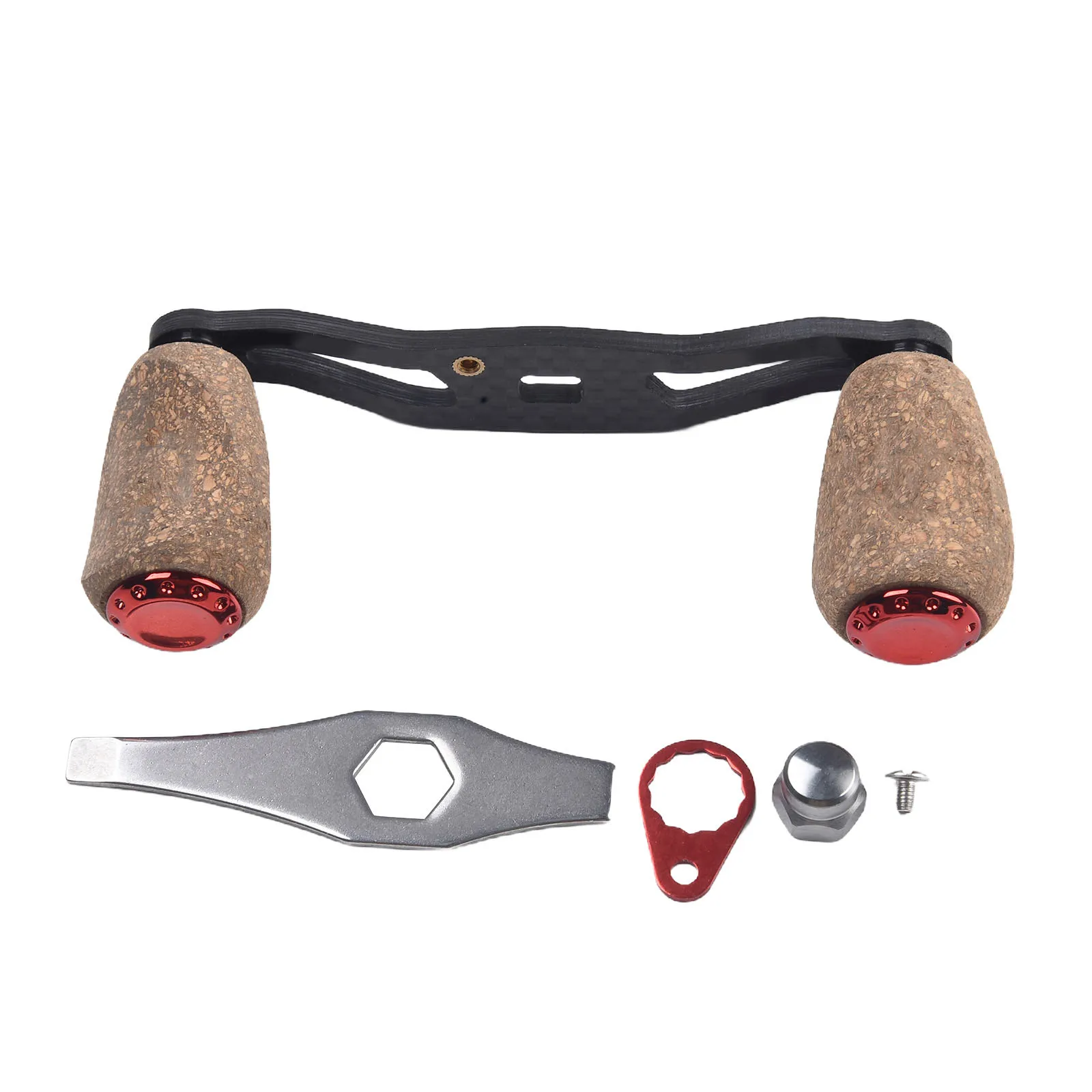 Рыболовная катушка для спиннинга черная ручка из углеродного волокна 1 комплект