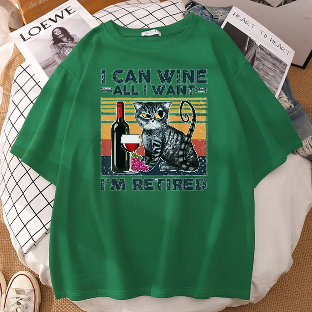 Drink Wine Cat Print T shirt Women Comfortable O Neck Short Sleeve T shirts Summer Creativity Crewneck Graphic Male Tee Shirt
Drink Wine Cat Print T shirt Women Comfortable O Neck Short Sleeve T shirts Summer Creativity Crewneck Graphic Male Tee Shirt