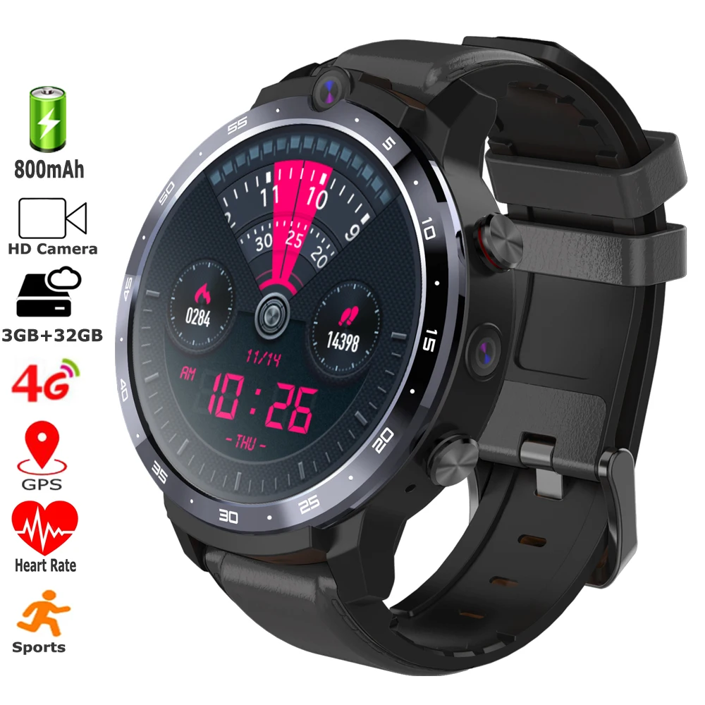 Smart Watch 4GB RAM 64GB ROM 2G/3G/4G Network Quadcore 900mAh Battery Free Power Bank 8MP Dual Cameras GPS Men Sports Smartwatch
Smart Watch 4GB RAM 64GB ROM 2G/3G/4G Network Quadcore 900mAh Battery Free Power Bank 8MP Dual Cameras GPS Men Sports Smartwatch