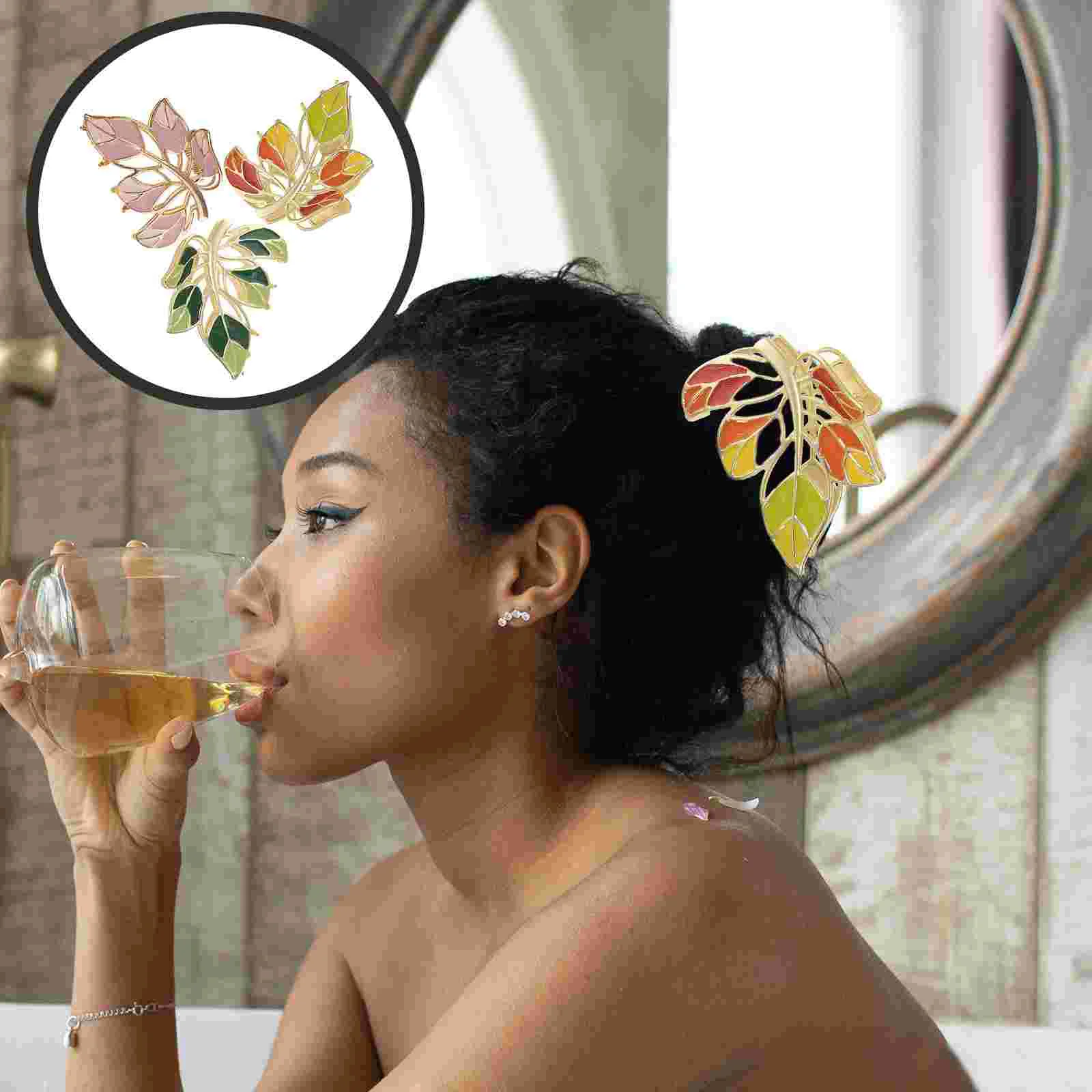 3pcs Hair Claw Clips Leaves Hair Jaw Clip Large Hair Clamps Hair Styling Tools for Women Girls
3pcs Hair Claw Clips Leaves Hair Jaw Clip Large Hair Clamps Hair Styling Tools for Women Girls