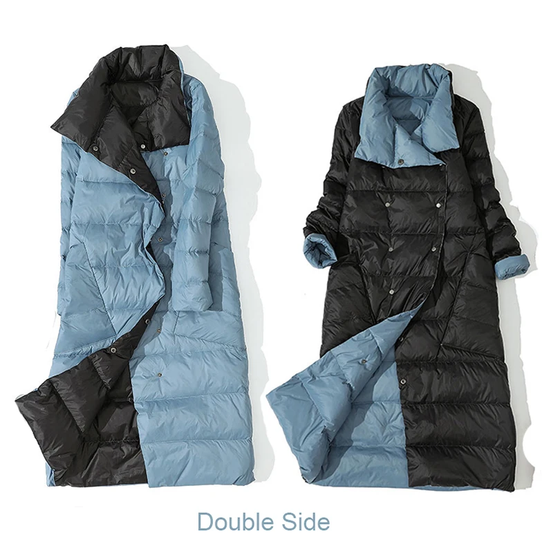 New Women Double Side Down Long Jacket Winter 80% 2021 White Warm Casual Duck Down Coat Double Breasted Warm Parkas Snow Outwear
New Women Double Side Down Long Jacket Winter 80% 2021 White Warm Casual Duck Down Coat Double Breasted Warm Parkas Snow Outwear