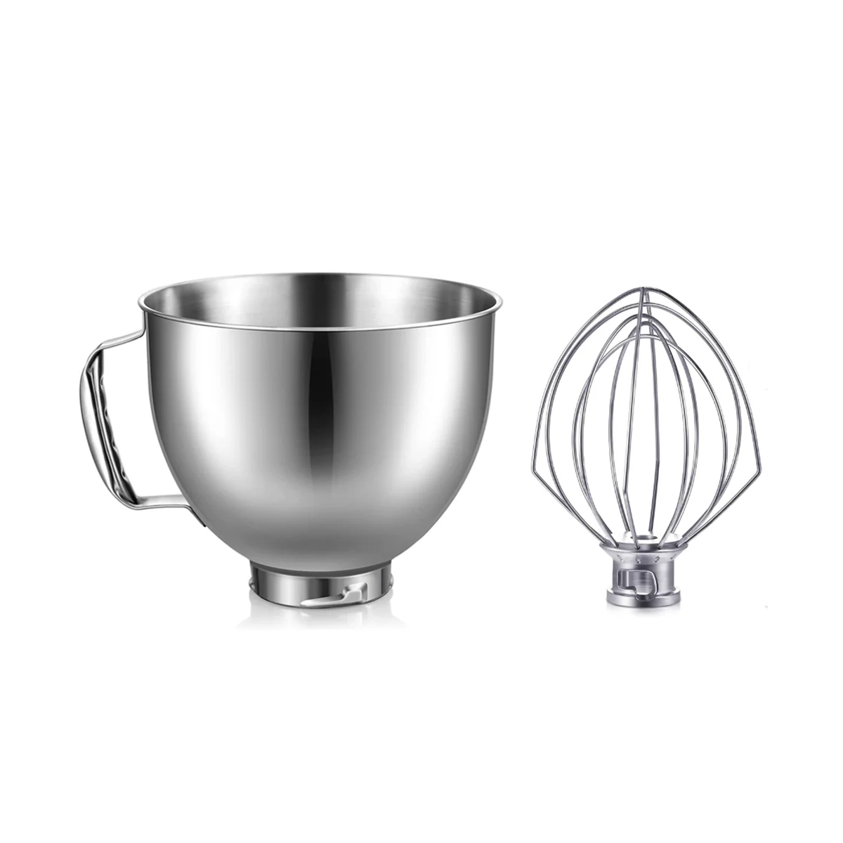 Stainless Steel Bowl Eggbeater for 4.5-5Quart Head Stand Mixer for Mixer Bowl Dishwasher Safe
Stainless Steel Bowl Eggbeater for 4.5-5Quart Head Stand Mixer for Mixer Bowl Dishwasher Safe