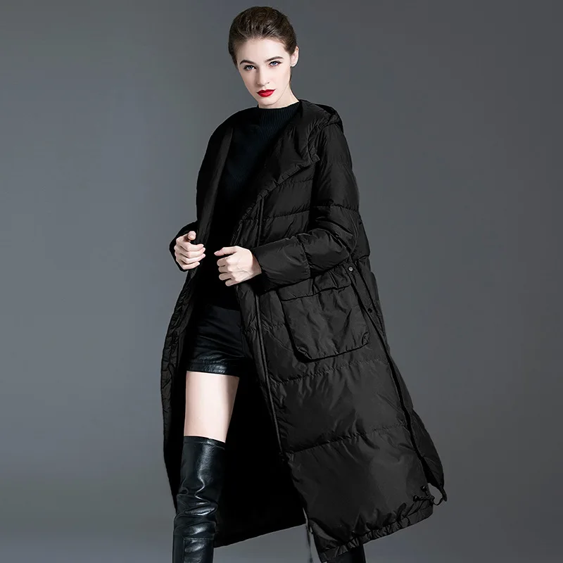 Down Jacket Women's Hooded Mid-length Section 2022 New Fashion Thick White Duck Down Warm Autumn and Winter Waist Slim Coat
Down Jacket Women's Hooded Mid-length Section 2022 New Fashion Thick White Duck Down Warm Autumn and Winter Waist Slim Coat