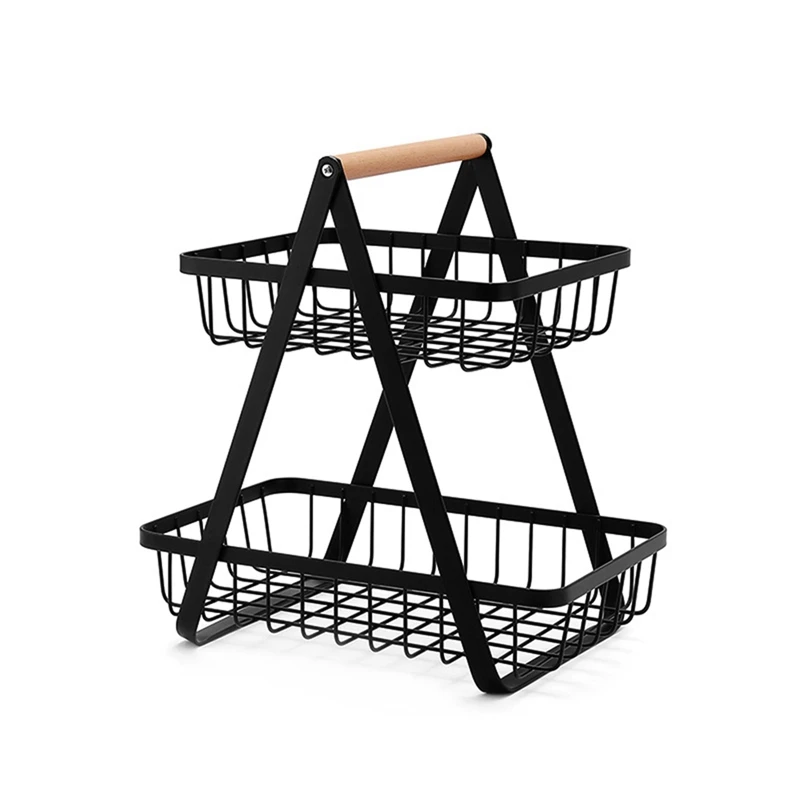 Creative Iron Fruit Basket Kitchen Outdoor Storage Portable Fruits Double Layers Multifunctional Basket Holder
Creative Iron Fruit Basket Kitchen Outdoor Storage Portable Fruits Double Layers Multifunctional Basket Holder
