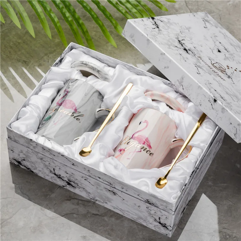 2022 Couple Ceramic Mug Marbled Gift Box Coffee Mug Scandinavian Style Flamingo Pattern Mug Valentine's Day Anniversary Gift Mug
2022 Couple Ceramic Mug Marbled Gift Box Coffee Mug Scandinavian Style Flamingo Pattern Mug Valentine's Day Anniversary Gift Mug