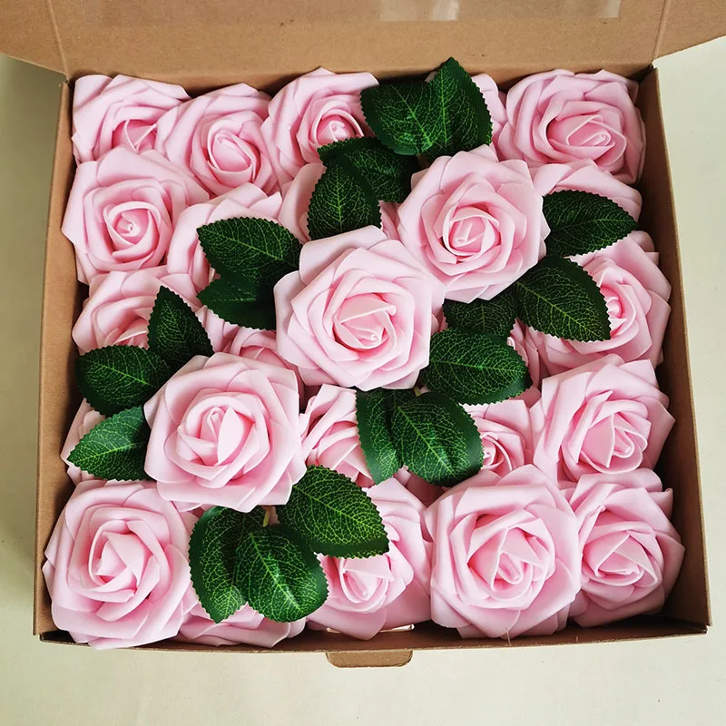 25pcs Heads 8CM Artificial PE Foam Rose Flowers Bride Bouquet Flower For Wedding Party Decorative Scrapbooking DIY Flower 
25pcs Heads 8CM Artificial PE Foam Rose Flowers Bride Bouquet Flower For Wedding Party Decorative Scrapbooking DIY Flower