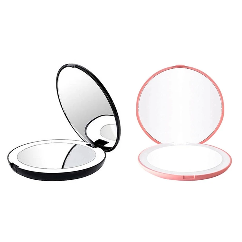 Portable Folding Mirror With LED Light Makeup Mirror, 10X Magnifying Glass, 12 Lamp Bead Mini Mirror
Portable Folding Mirror With LED Light Makeup Mirror, 10X Magnifying Glass, 12 Lamp Bead Mini Mirror