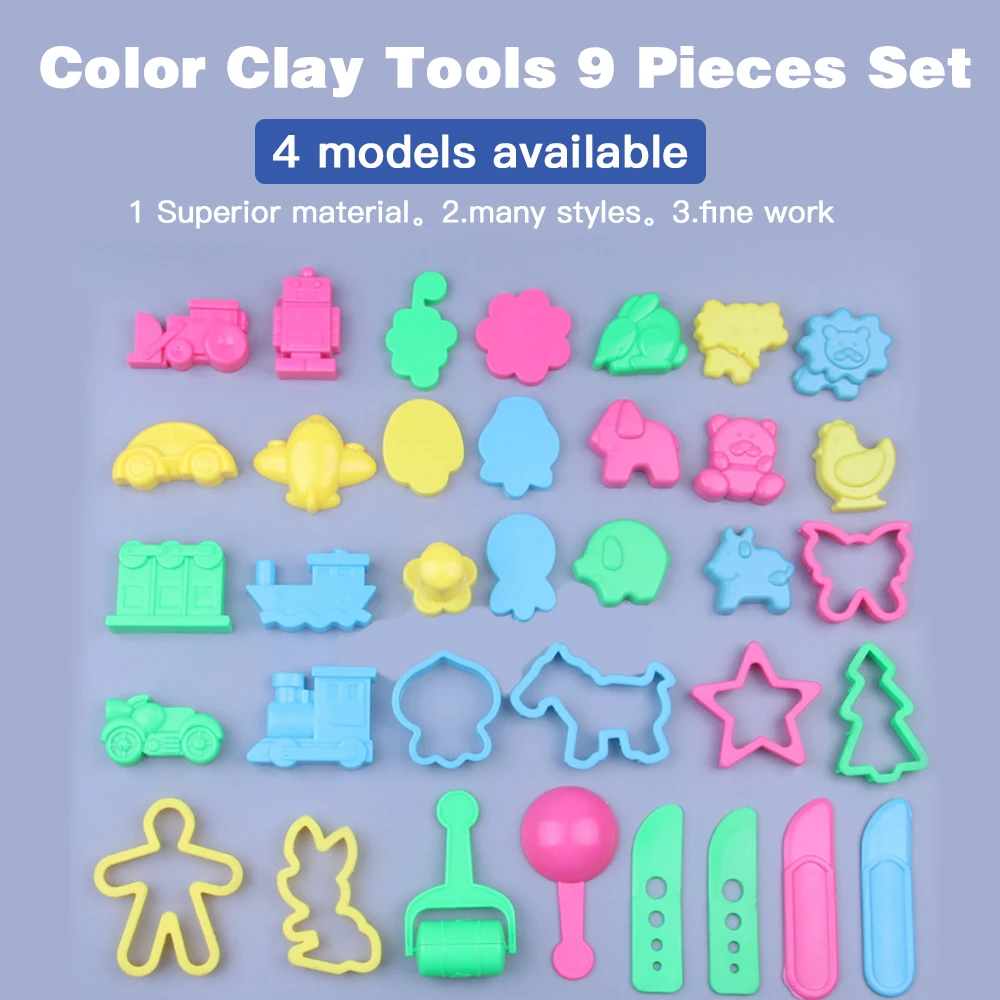 9pcs Creative Colorful Clay Tools DIY Set Plasticine Various Shapes Child's Handmade Toys Play Dough Tool Accessories Clay Mold
9pcs Creative Colorful Clay Tools DIY Set Plasticine Various Shapes Child's Handmade Toys Play Dough Tool Accessories Clay Mold