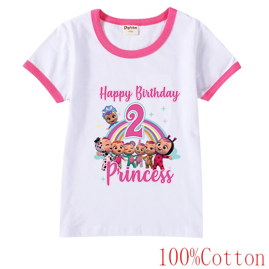 Kids Birthday T-shirts Girls boys Summer Cute Cry baby Clothes Baby T Shirts Children Short Sleeve Clothing Graphic Cotton Tee 
Kids Birthday T-shirts Girls boys Summer Cute Cry baby Clothes Baby T Shirts Children Short Sleeve Clothing Graphic Cotton Tee