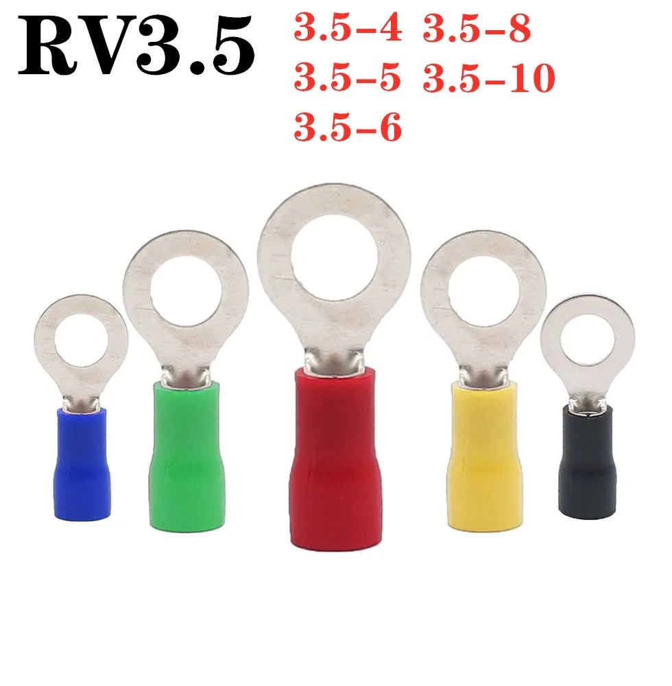 50Pcs black Ring Crimp Insulation Terminal RV3.5-4 RV3.5-5 RV3.5-6 3.5-8 Wire Cable Connector AWG
50Pcs black Ring Crimp Insulation Terminal RV3.5-4 RV3.5-5 RV3.5-6 3.5-8 Wire Cable Connector AWG