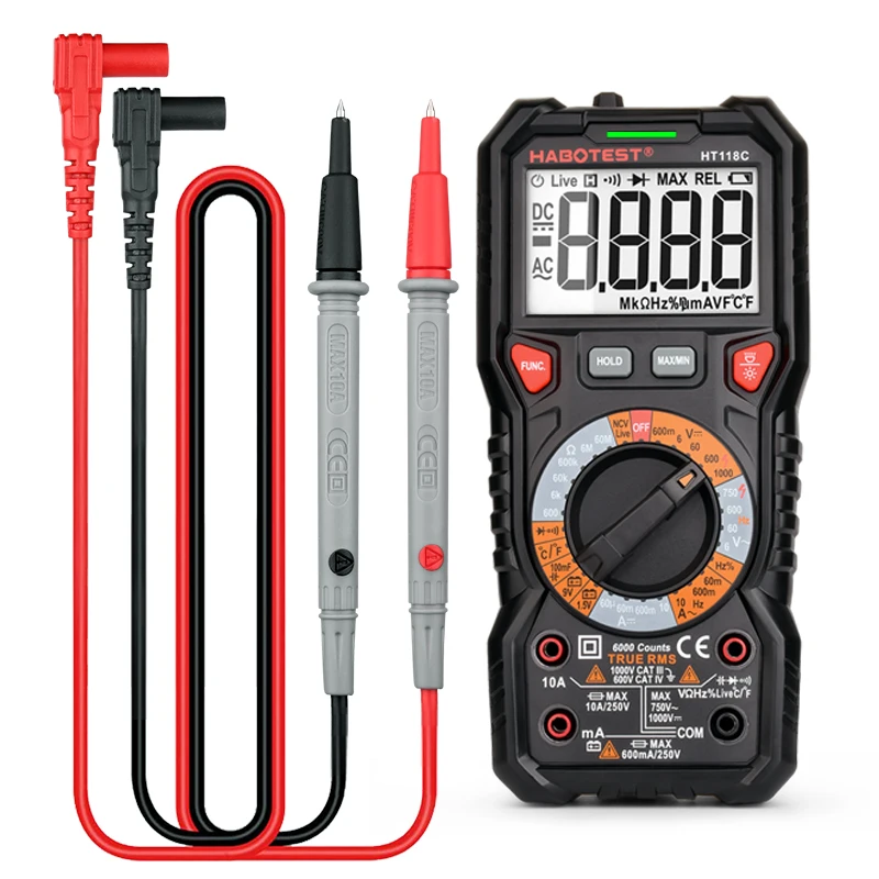 Профессиональный цифровой мультиметр автомобильный тестер HABOTEST 1000 в 10 А AC DC Напряжение Ток Сопротивление Емкость Гц диодный измеритель
Профессиональный цифровой мультиметр автомобильный тестер HABOTEST 1000 в 10 А AC DC Напряжение Ток Сопротивление Емкость Гц диодный измеритель